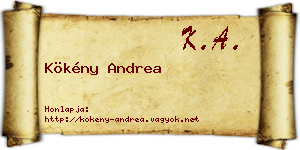Kökény Andrea névjegykártya